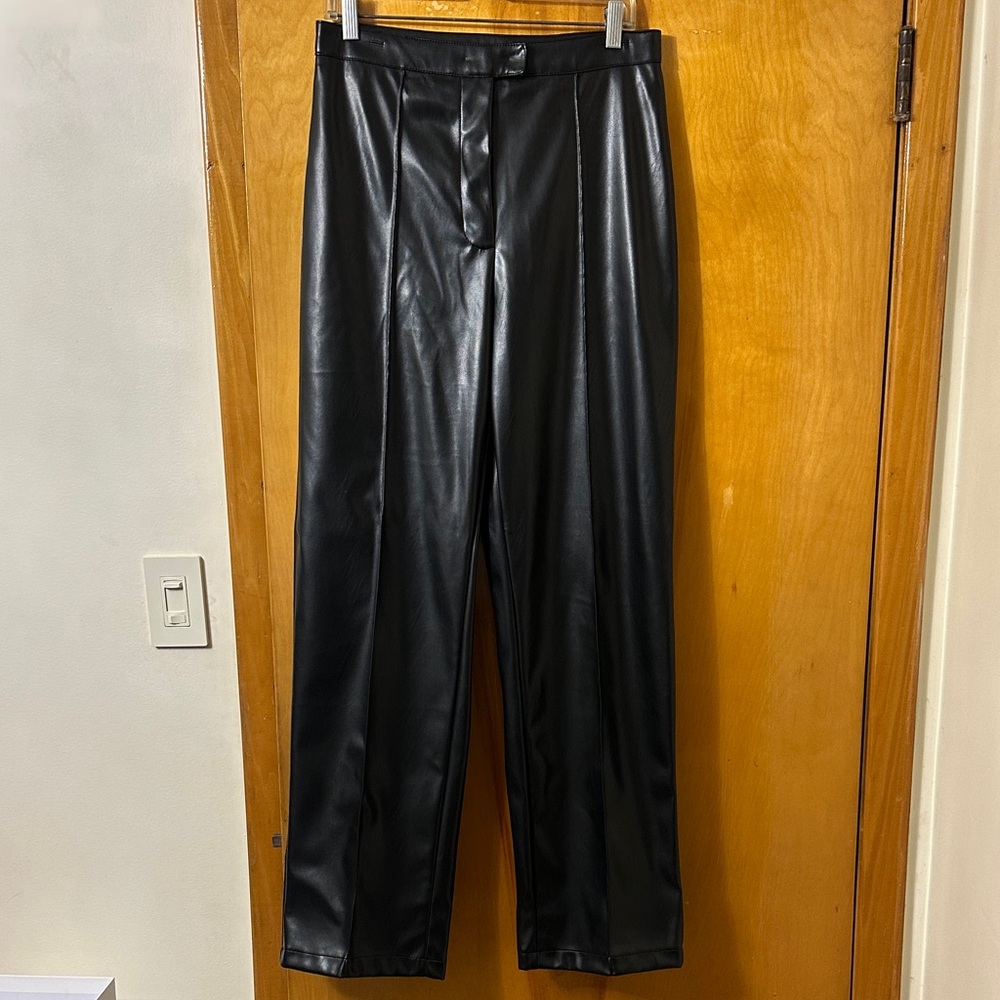Nasty Gal Black Faux Leather Pants